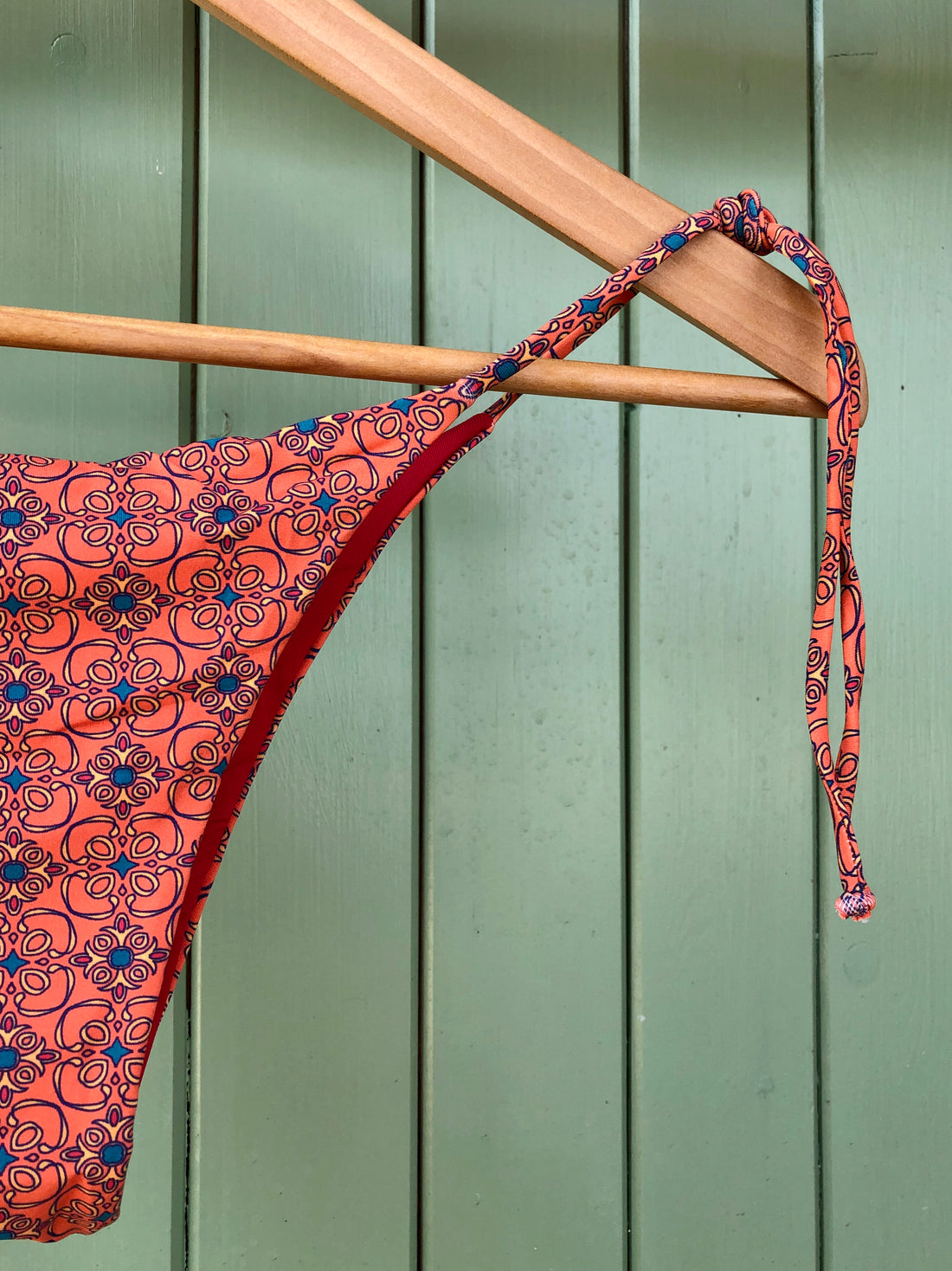 Azulejo Orange Lace Up Bottom