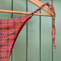 Azulejo Orange Lace Up Bottom